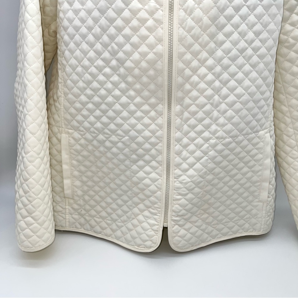 White Stag Quilted Cream Equestrian Styled Puffer Jacket- Size L (12/14) - Picture 3 of 9
